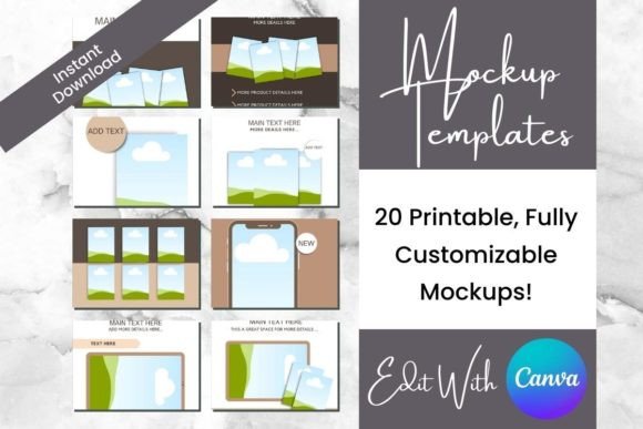 Download 20 Neutral Theme Digital Product Mockups - Digital Collection