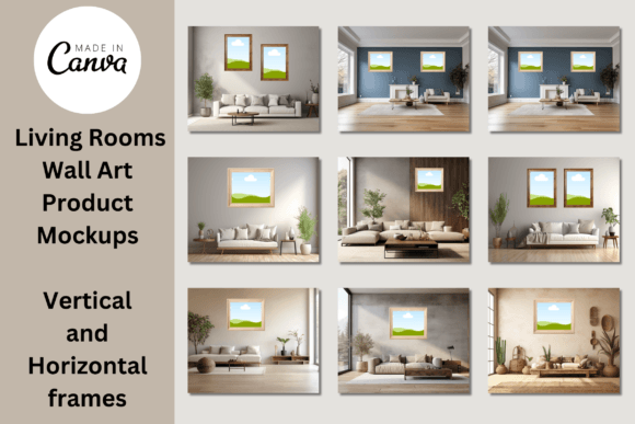 Download Wall Art Product Mockups- Canva Template - Product mockup Collection