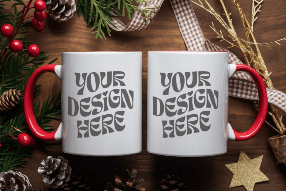 Download Christmas 11oz White Mug Mockup 29 - Mug mockup Collection