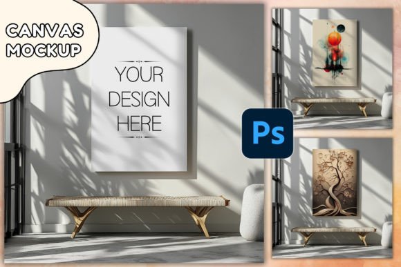 Download Canvas Mockup PSD Poster Mockup Wallart - Canvas mockup Collection